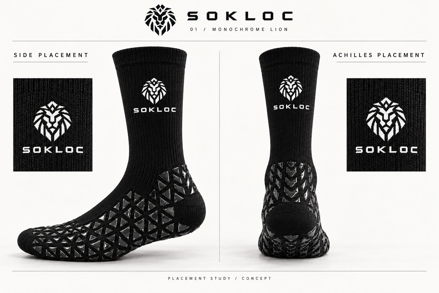 Monochrome lion / side + Achilles